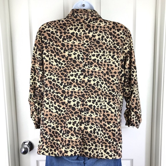 Maxim Studio leopard Print Blazer Fully lined Size Large NWT - Picture 2 of 6